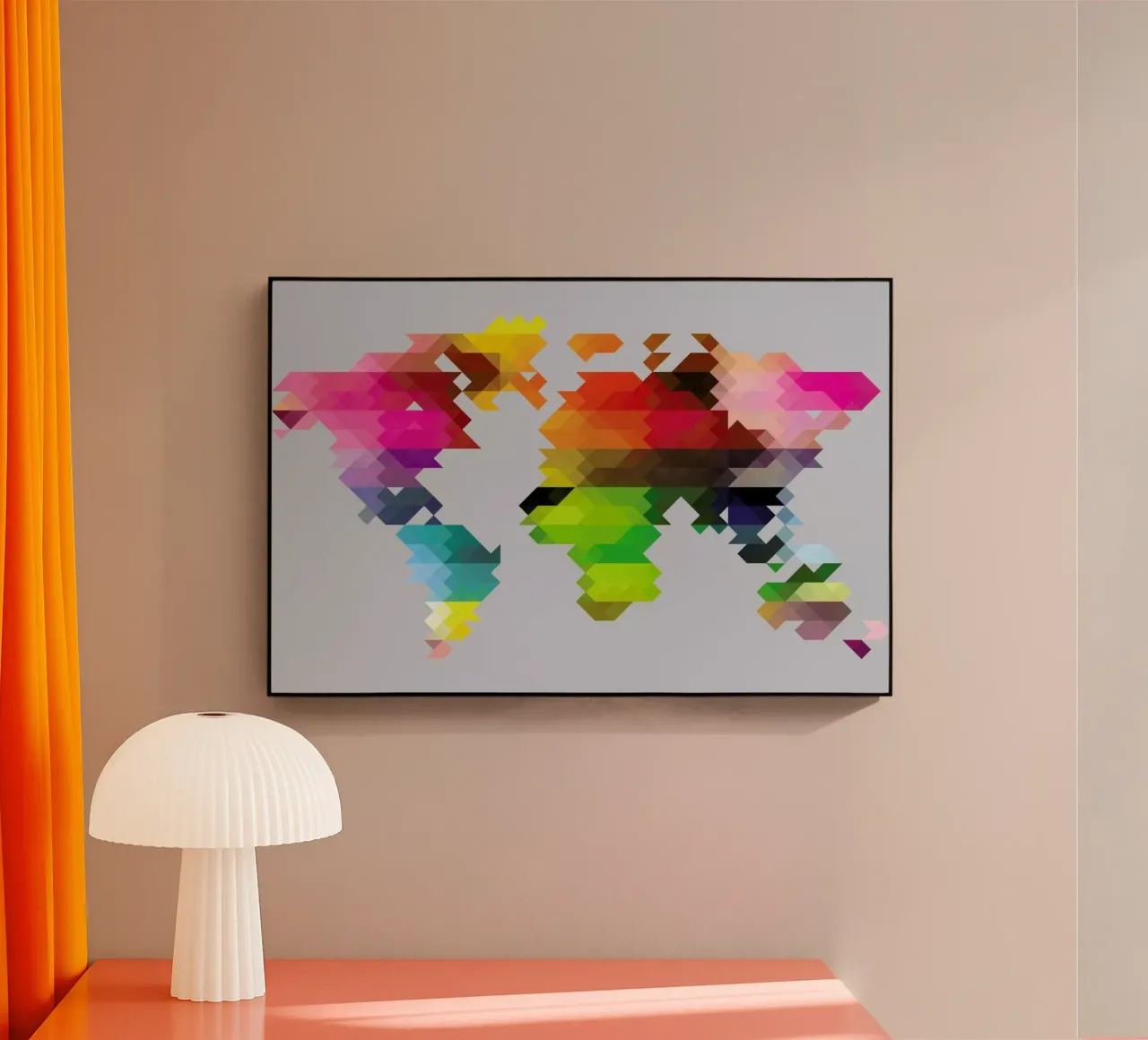 Geo World Map plexiglass da Three Of The Possessed