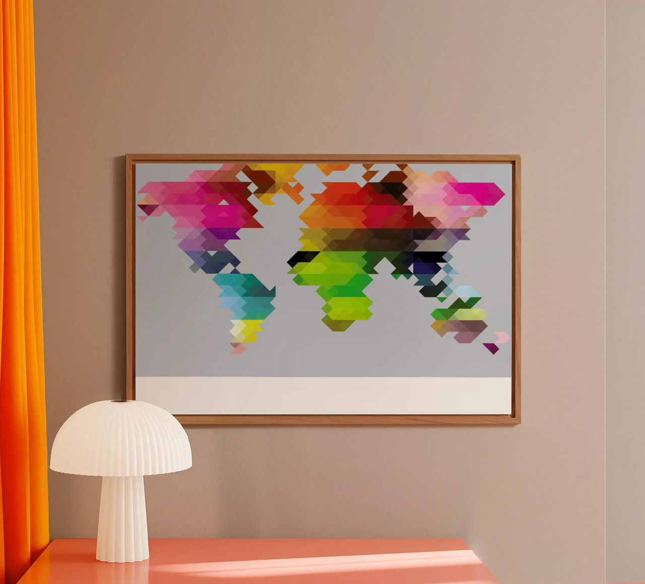Geo World Map alluminio dibond da Three Of The Possessed