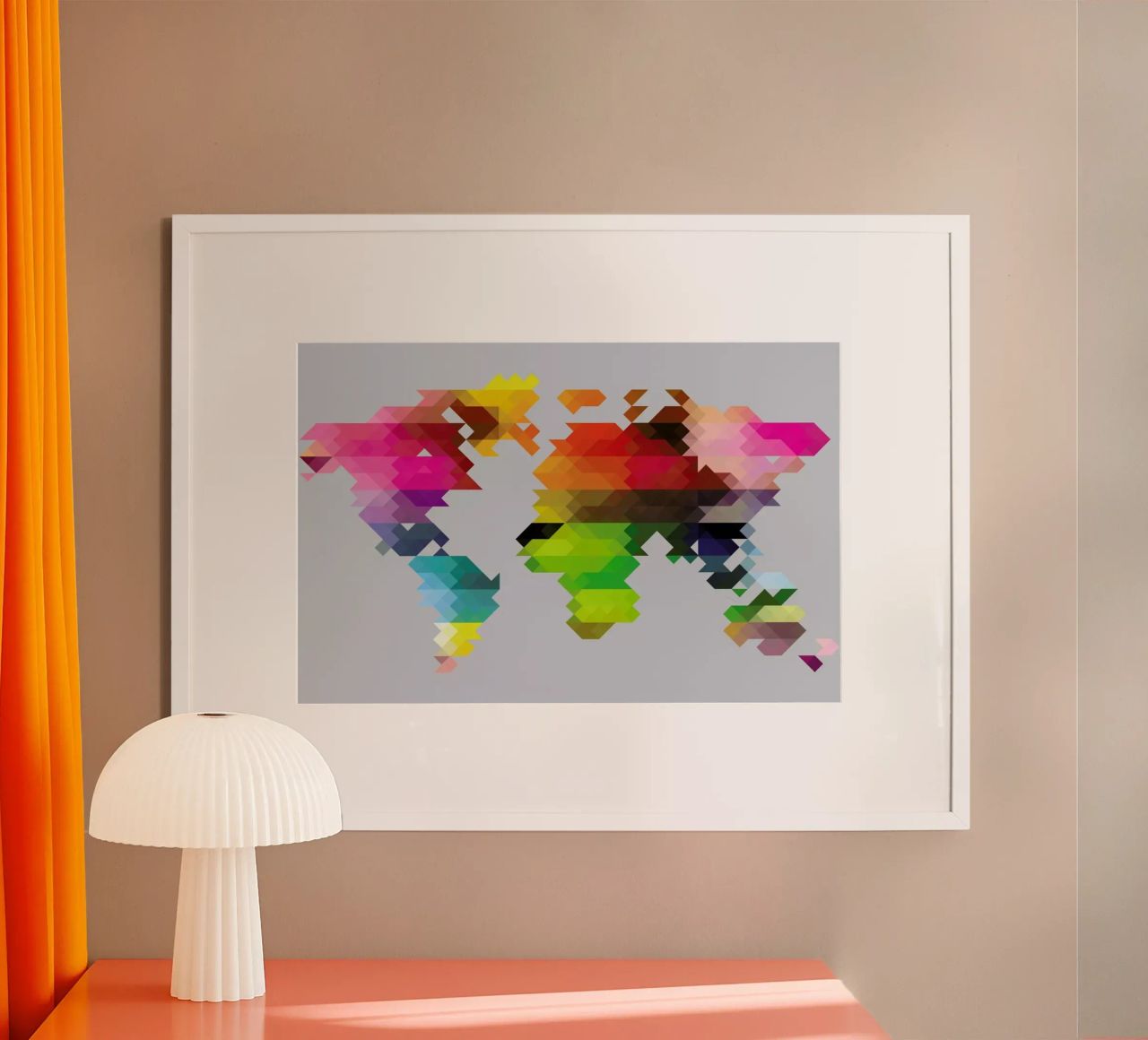 Geo World Map poster by Three Of The Possessed
