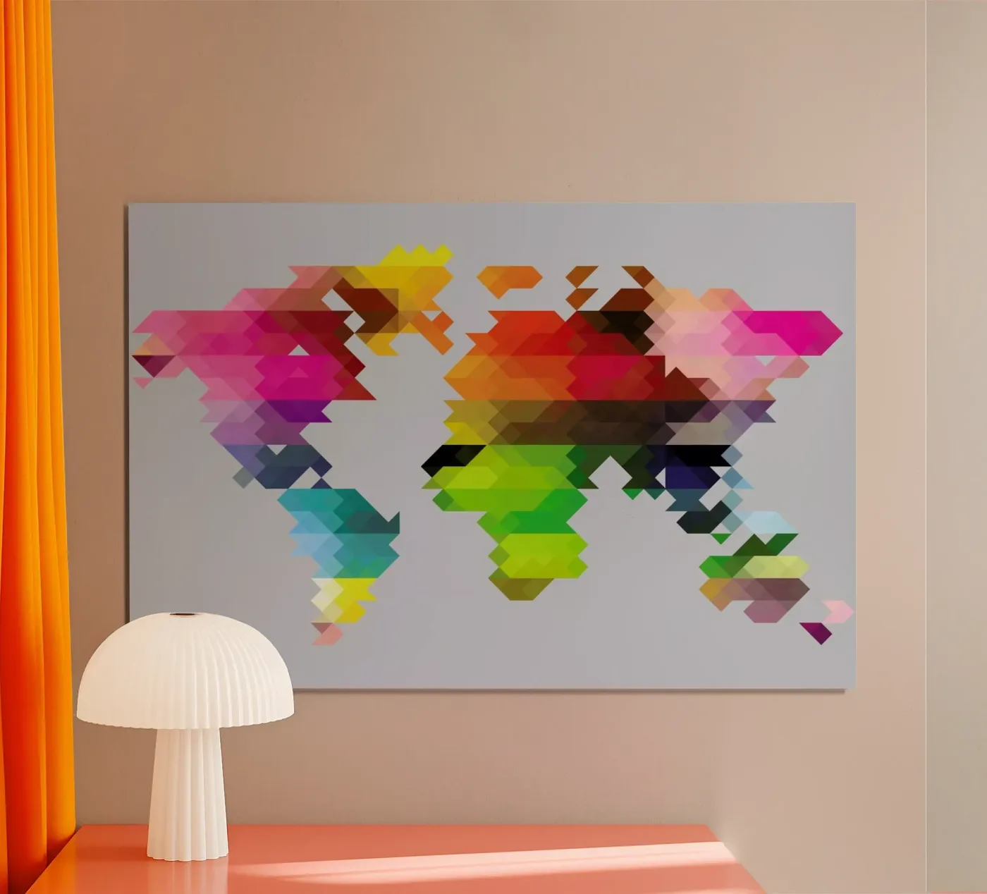 Geo World Map Poster von Three Of The Possessed