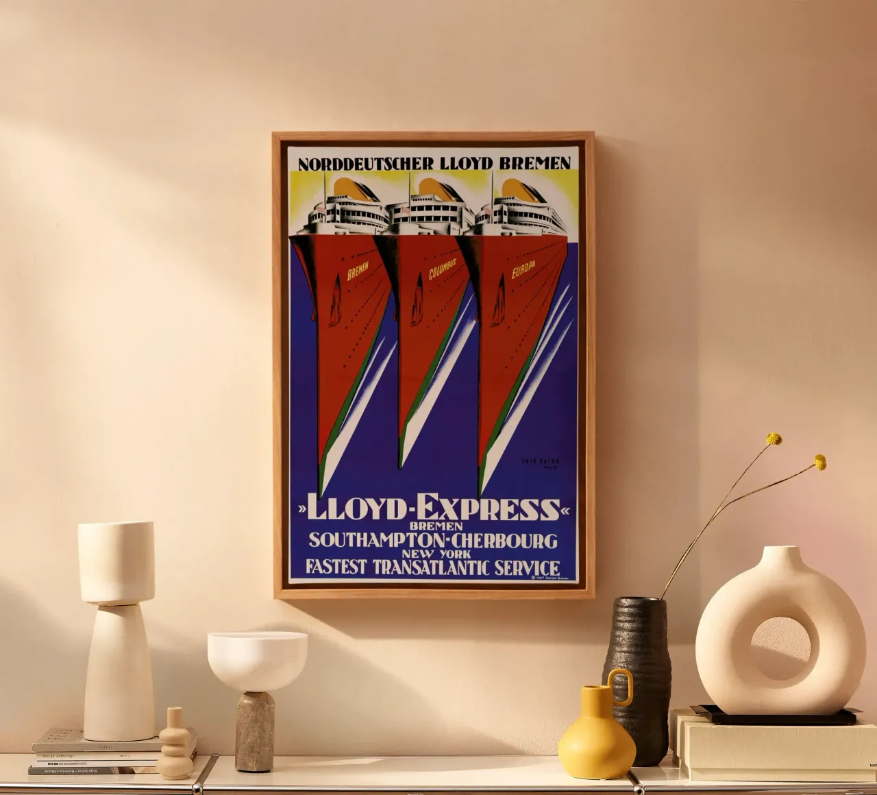 Lois Gaigg - Lloyd Express canvas met Baklijst van ARTOTHEK