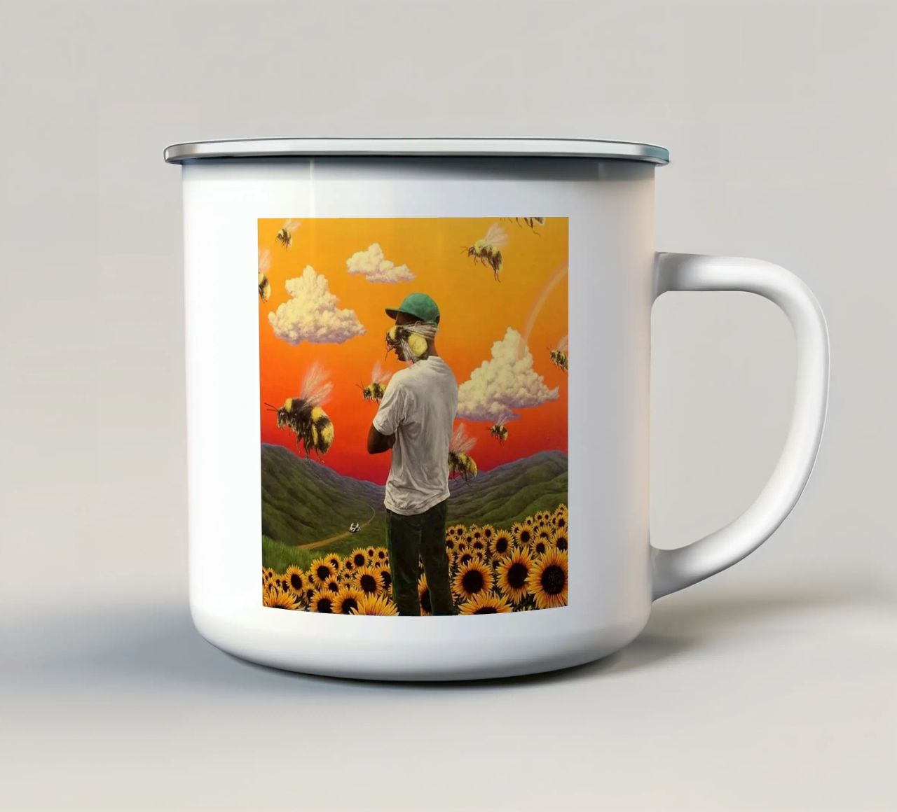 Tyler L'ape dei fiori tazza in smalto da Witon name shop