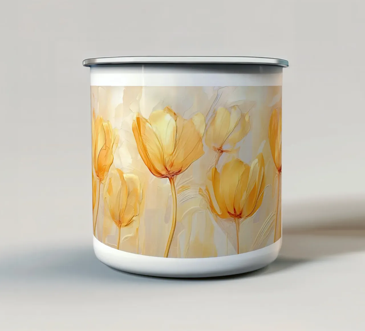 Tulipani dorati tazza in smalto da Imagine