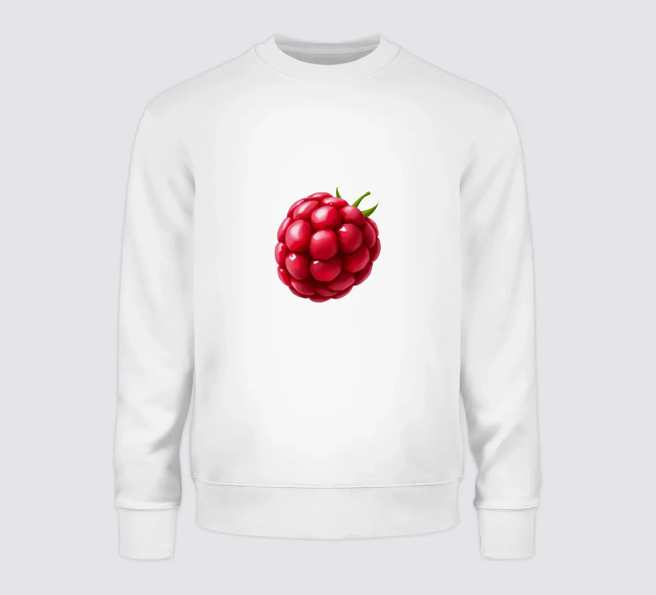 Lampone fresco su sfondo rosa felpa da DesignDoodle