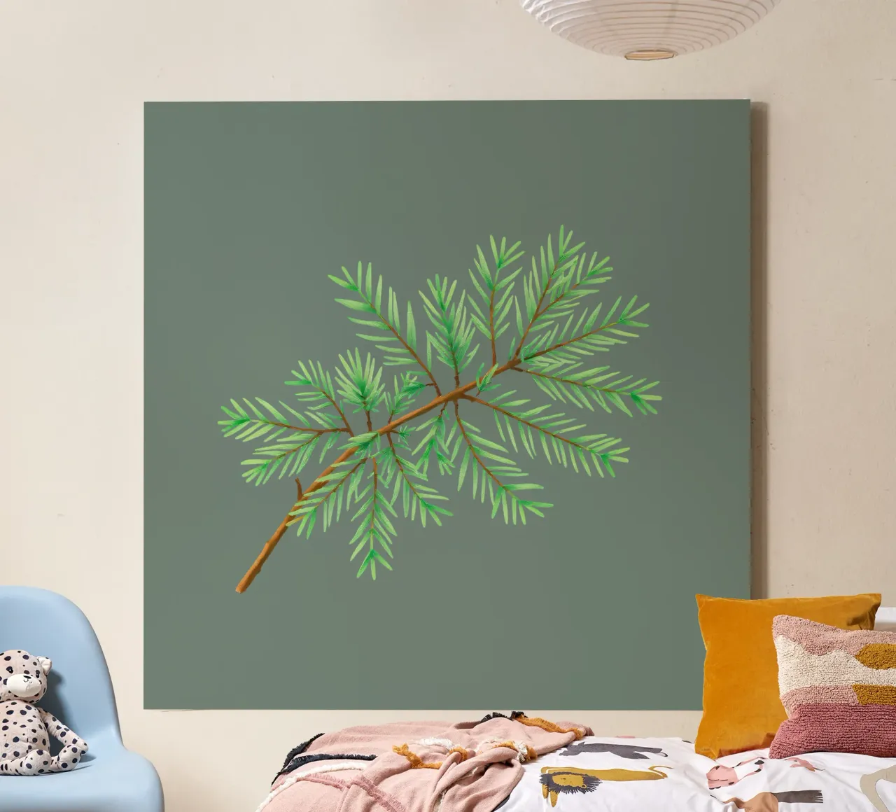 Frische Himbeere mit natürlicher Schönheit Leinwand von DesignDoodle