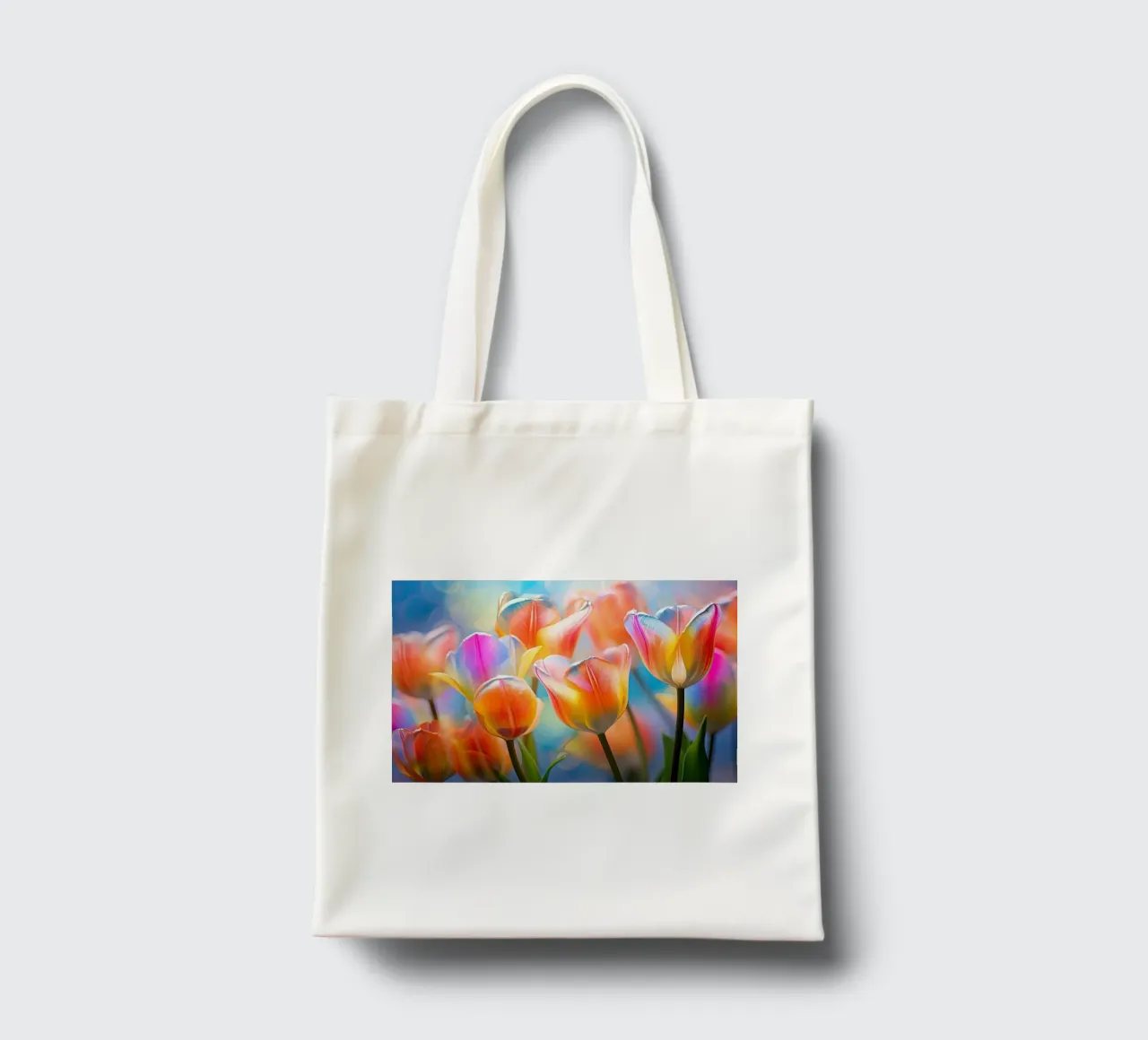 Coloured tulips tote bag by Imagine