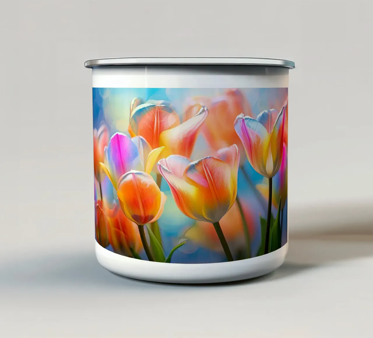 Tulipani colorati tazza in smalto da Imagine