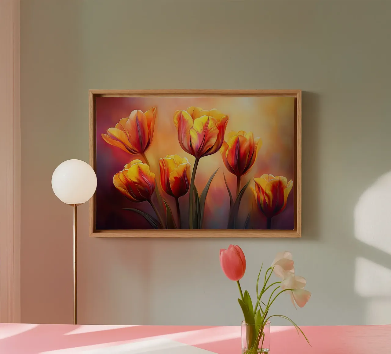Muurkunst van Imagine canvas met Baklijst van Imagine