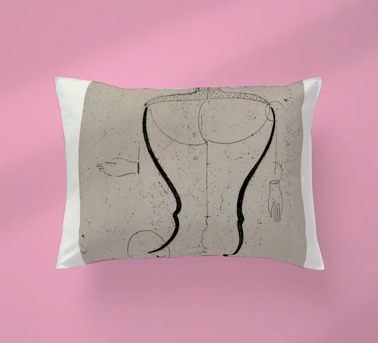 Schlemmer - Abstract Figure, Facing Left cuscino da ARTOTHEK