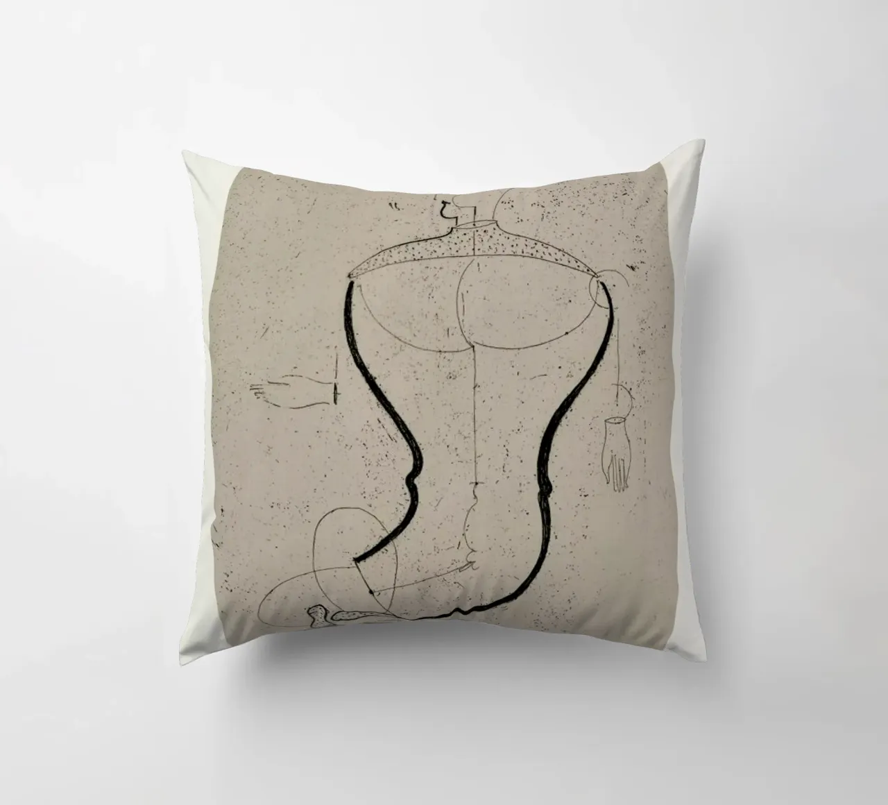 Schlemmer - Abstract Figure, Facing Left cuscino da ARTOTHEK