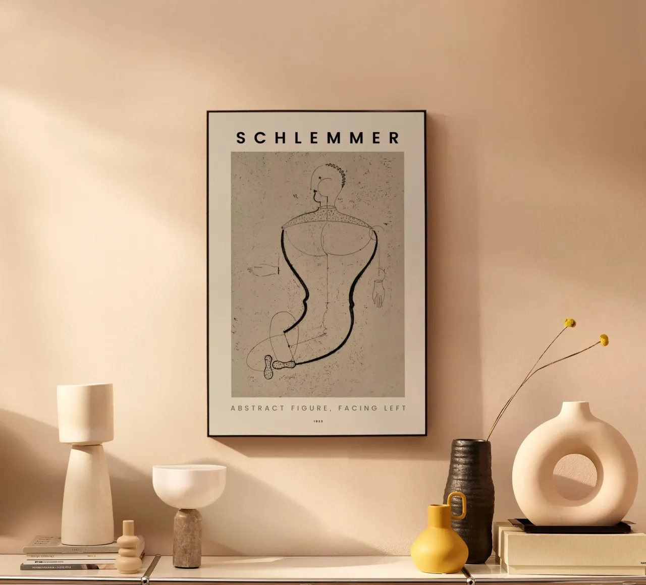 Schlemmer - Abstract Figure, Facing Left alluminio dibond da ARTOTHEK