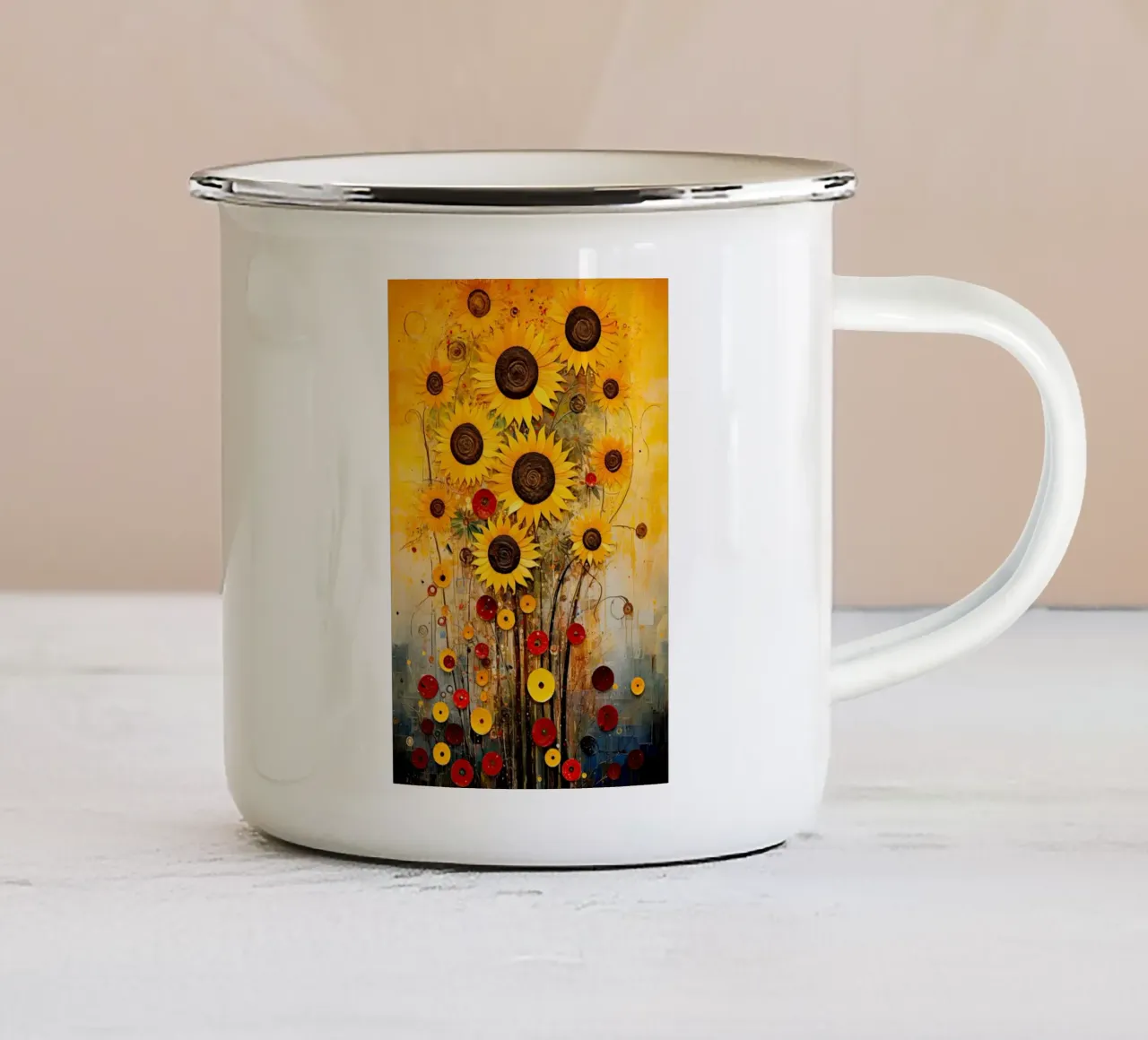 Girasoli tazza in smalto da Imagine