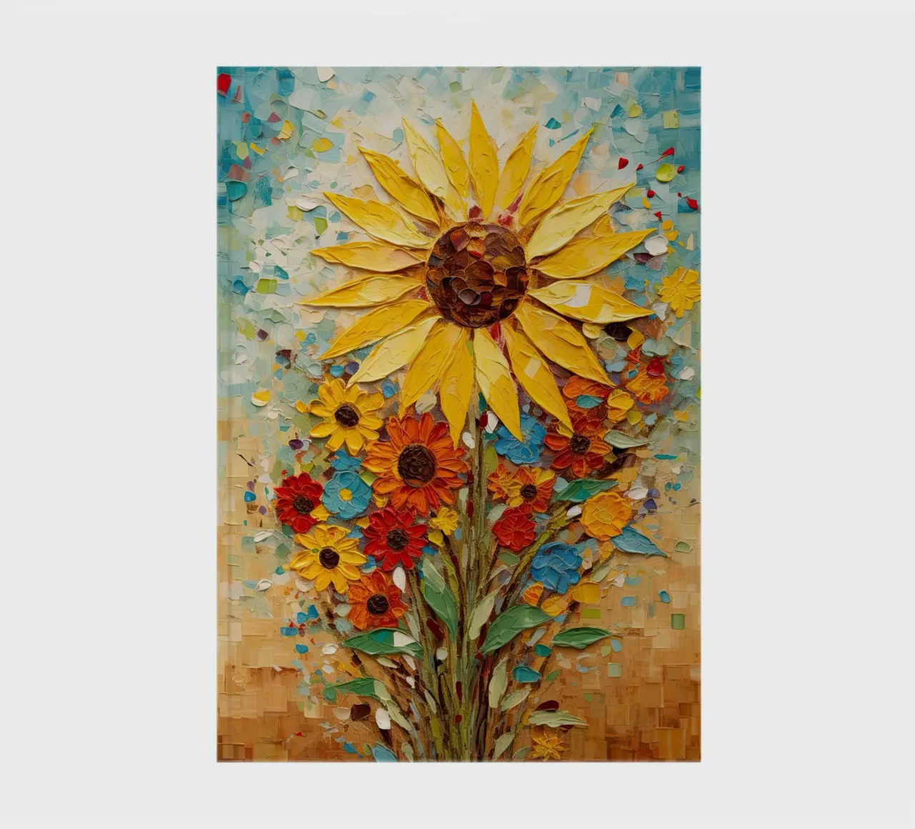 Sunflower abstract notebook by Imagine