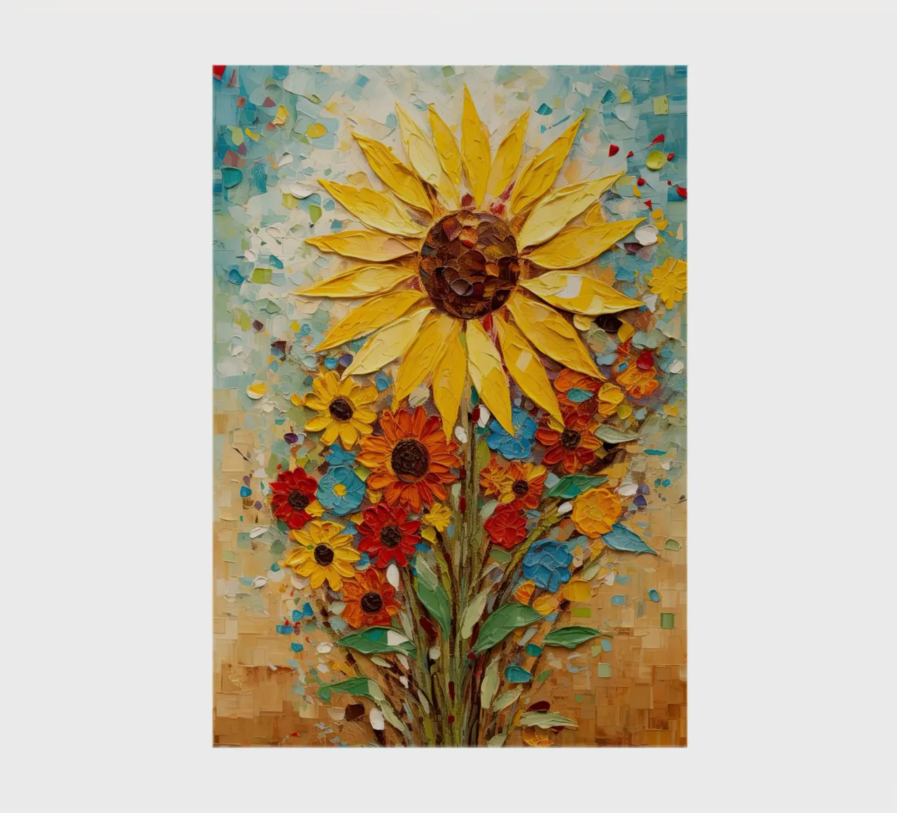 Sunflower abstract notebook by Imagine