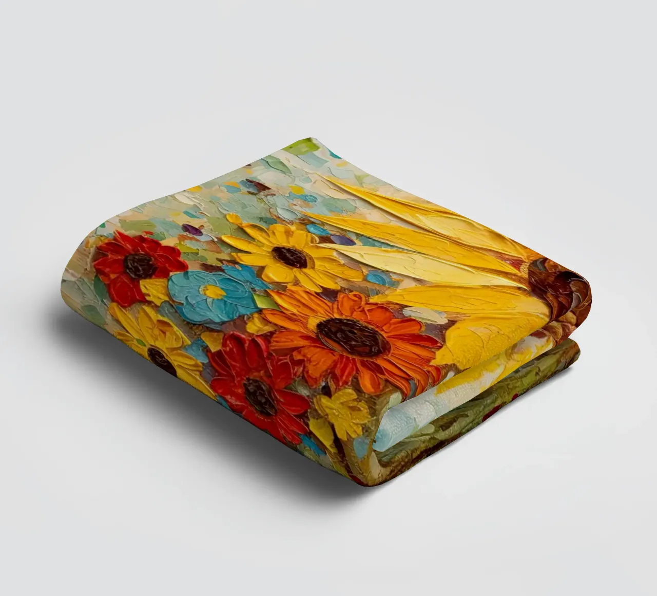 Zonnebloem abstract badhanddoek van Imagine