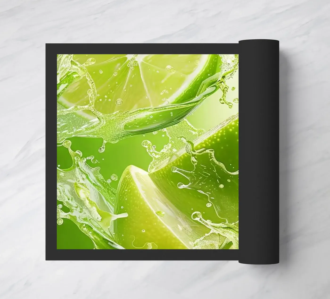 lime splash doormat by Luke Yaeger