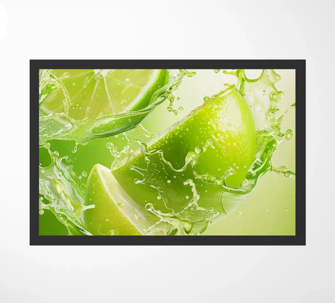 lime splash doormat by Luke Yaeger