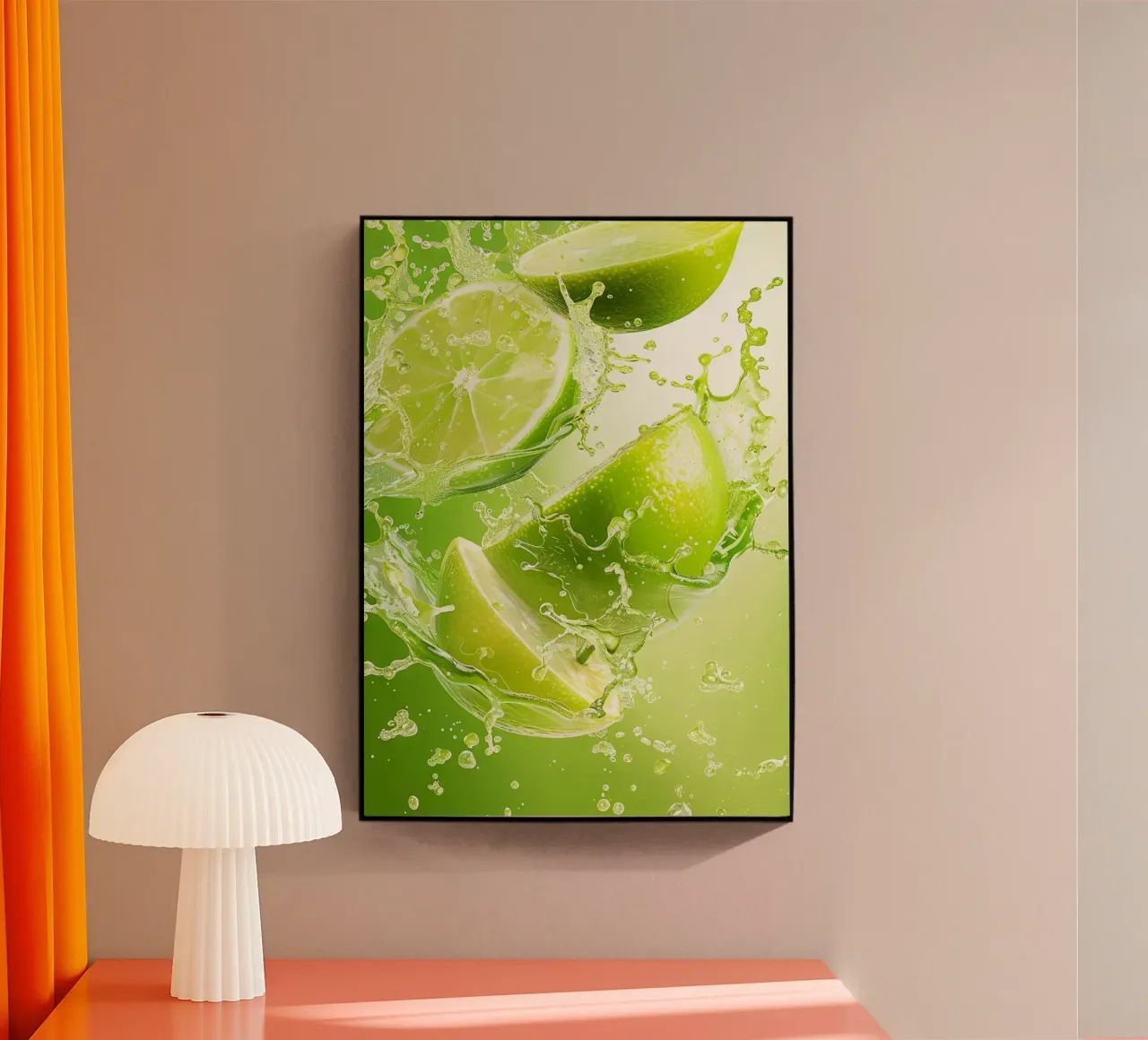 limoen spetter acryl van Luke Yaeger