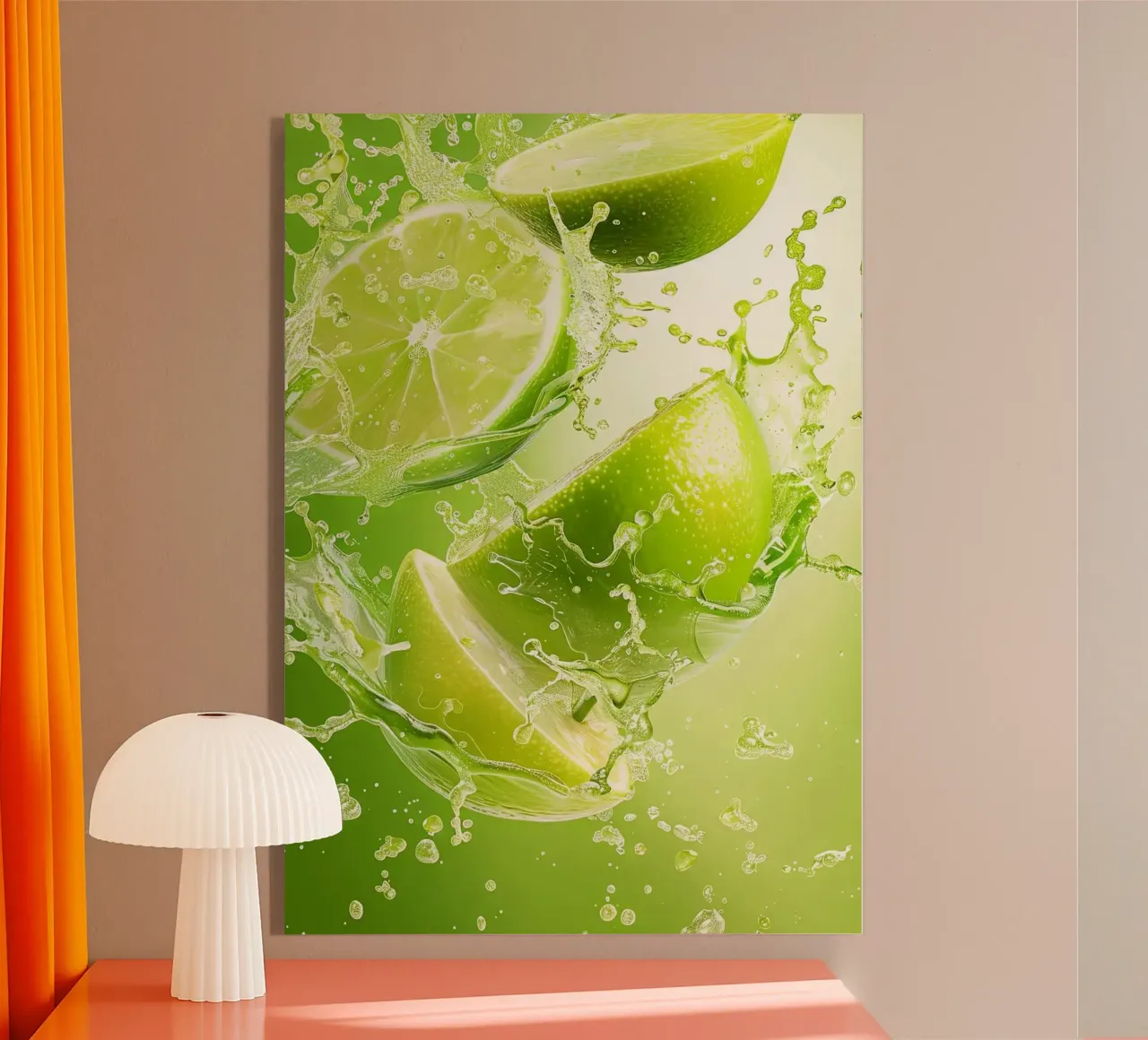 limoen spetter acryl van Luke Yaeger