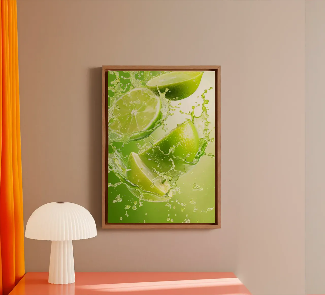 spruzzata di lime tela con Cornice a cassetta da Luke Yaeger
