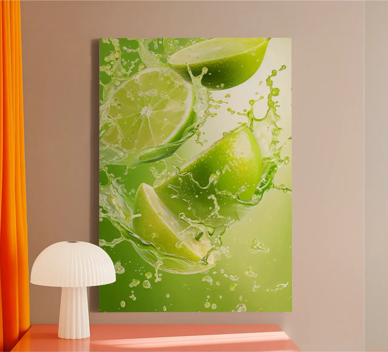 spruzzata di lime tela con Cornice a cassetta da Luke Yaeger