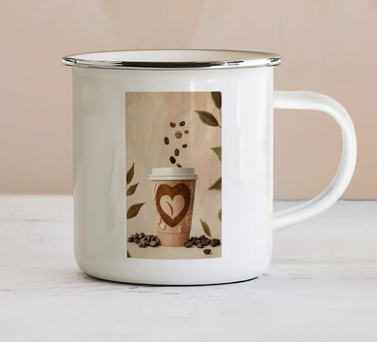 Kaffeetasse Emaille Tasse von Luke Yaeger