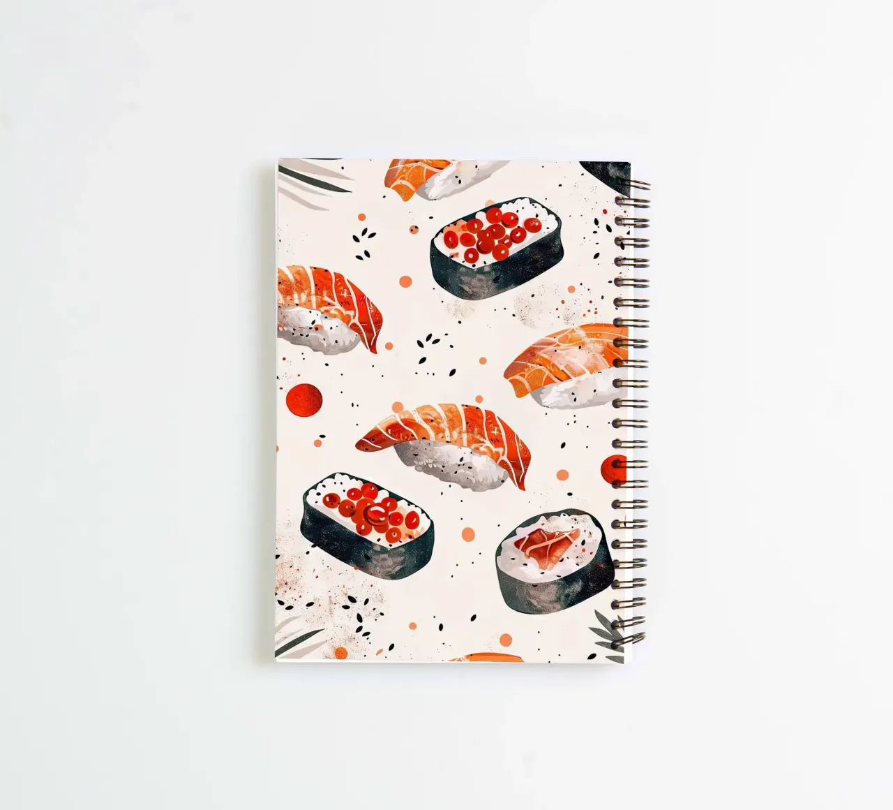 sushi spiral notebook by Luke Yaeger