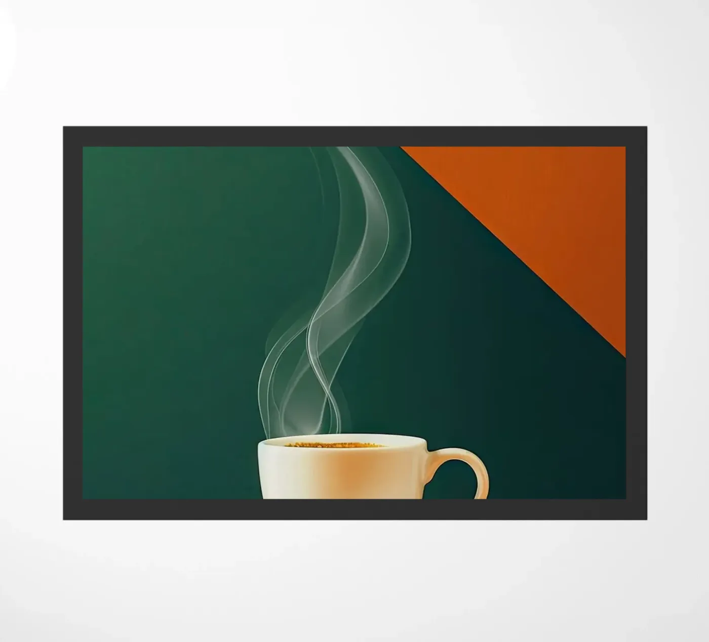 coffee cup doormat by Luke Yaeger