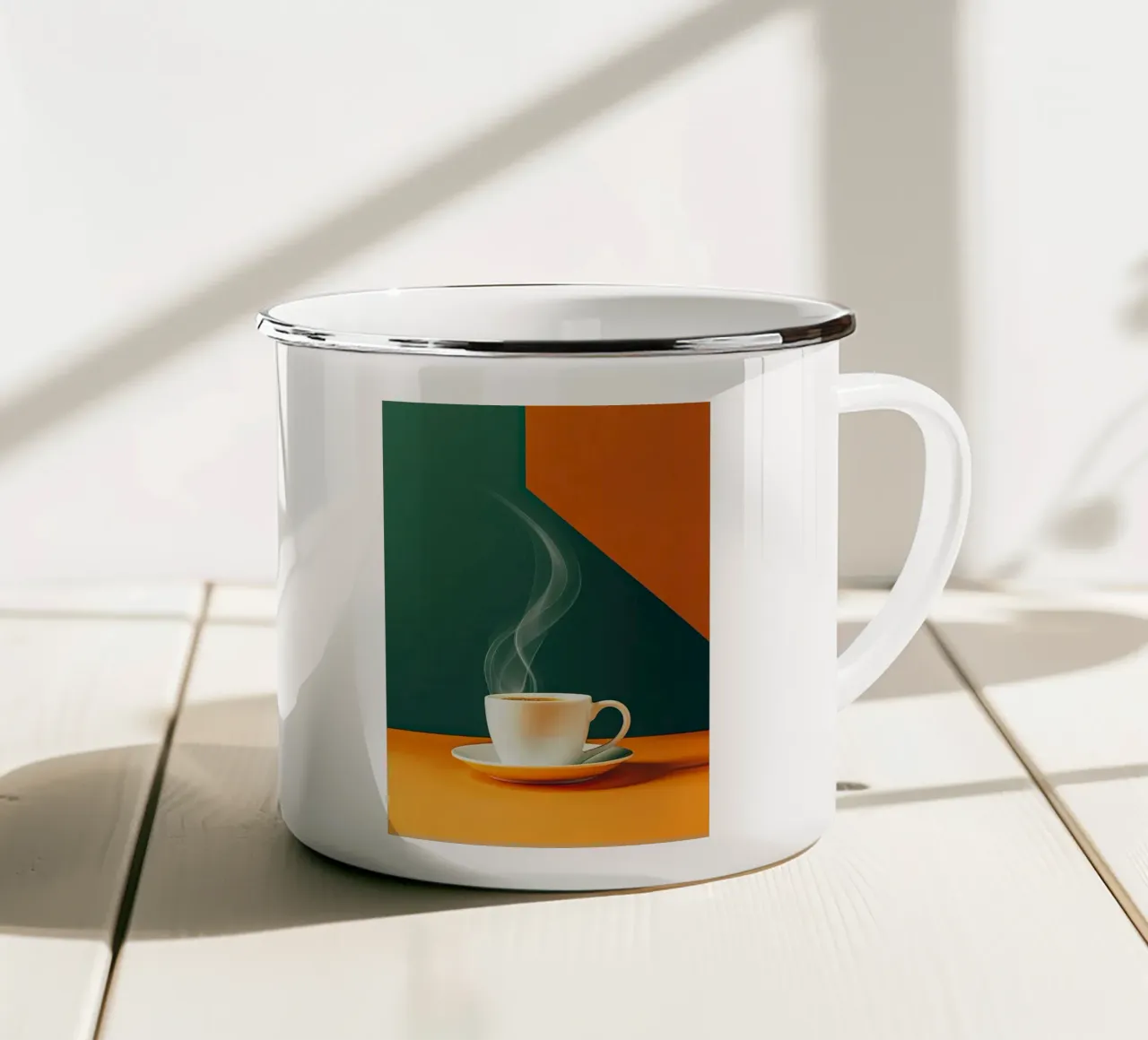taza de café taza de esmalte de Luke Yaeger