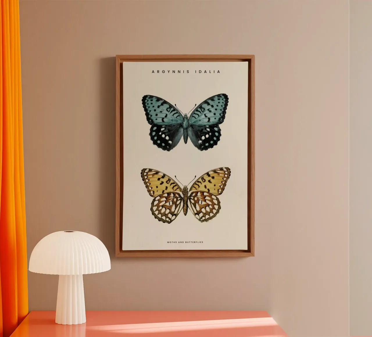 Denton - Regal Fritillary tela con Cornice a cassetta da Vintage by JUNIQE