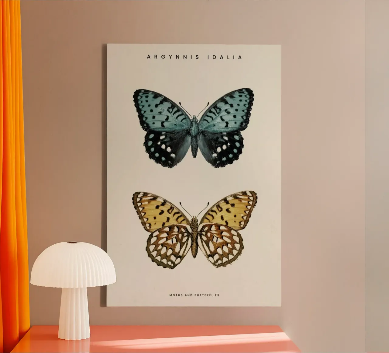 Denton - Regal Fritillary tela con Cornice a cassetta da Vintage by JUNIQE