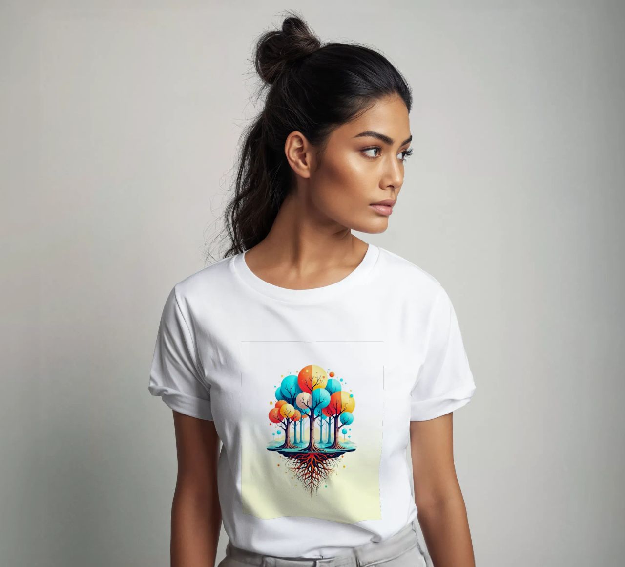 Forest #001: A Symphony of Connected Trees t-shirt da Zen Design