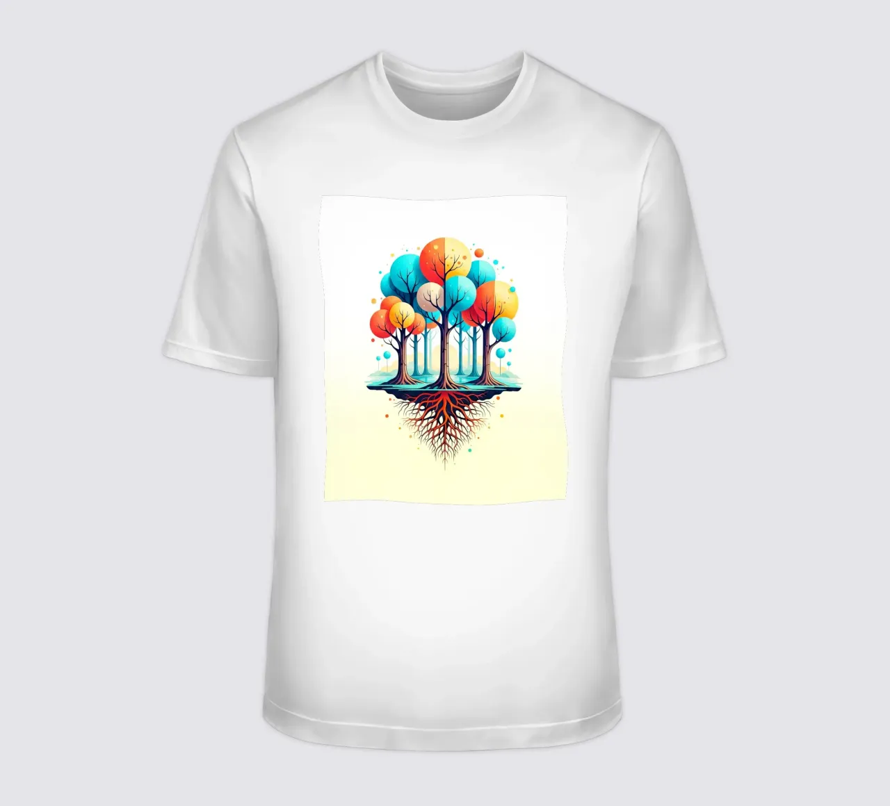 Forest #001: A Symphony of Connected Trees t-shirt da Zen Design