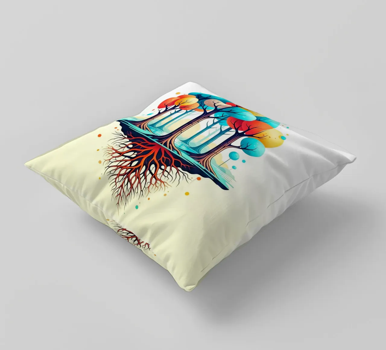 Forest #001: A Symphony of Connected Trees cuscino da Zen Design