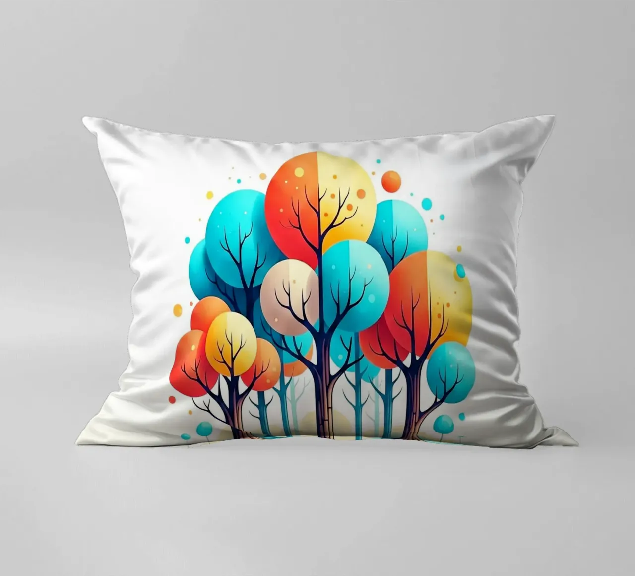 Forest #001: A Symphony of Connected Trees Kissen von Zen Design