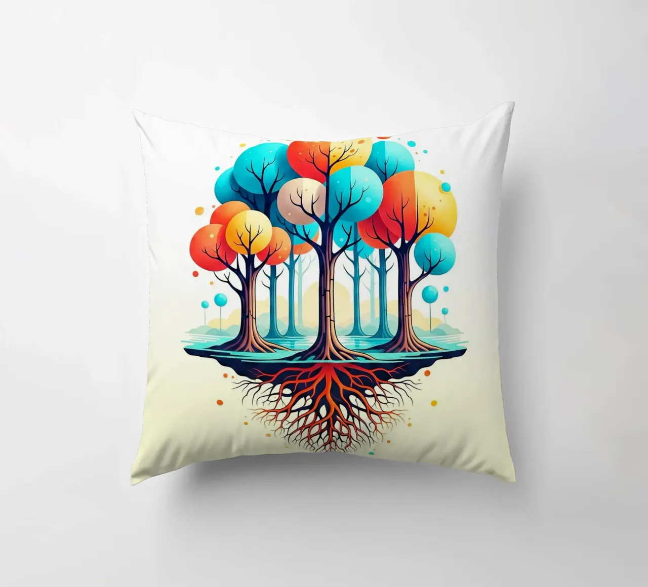 Forest #001: A Symphony of Connected Trees cuscino da Zen Design