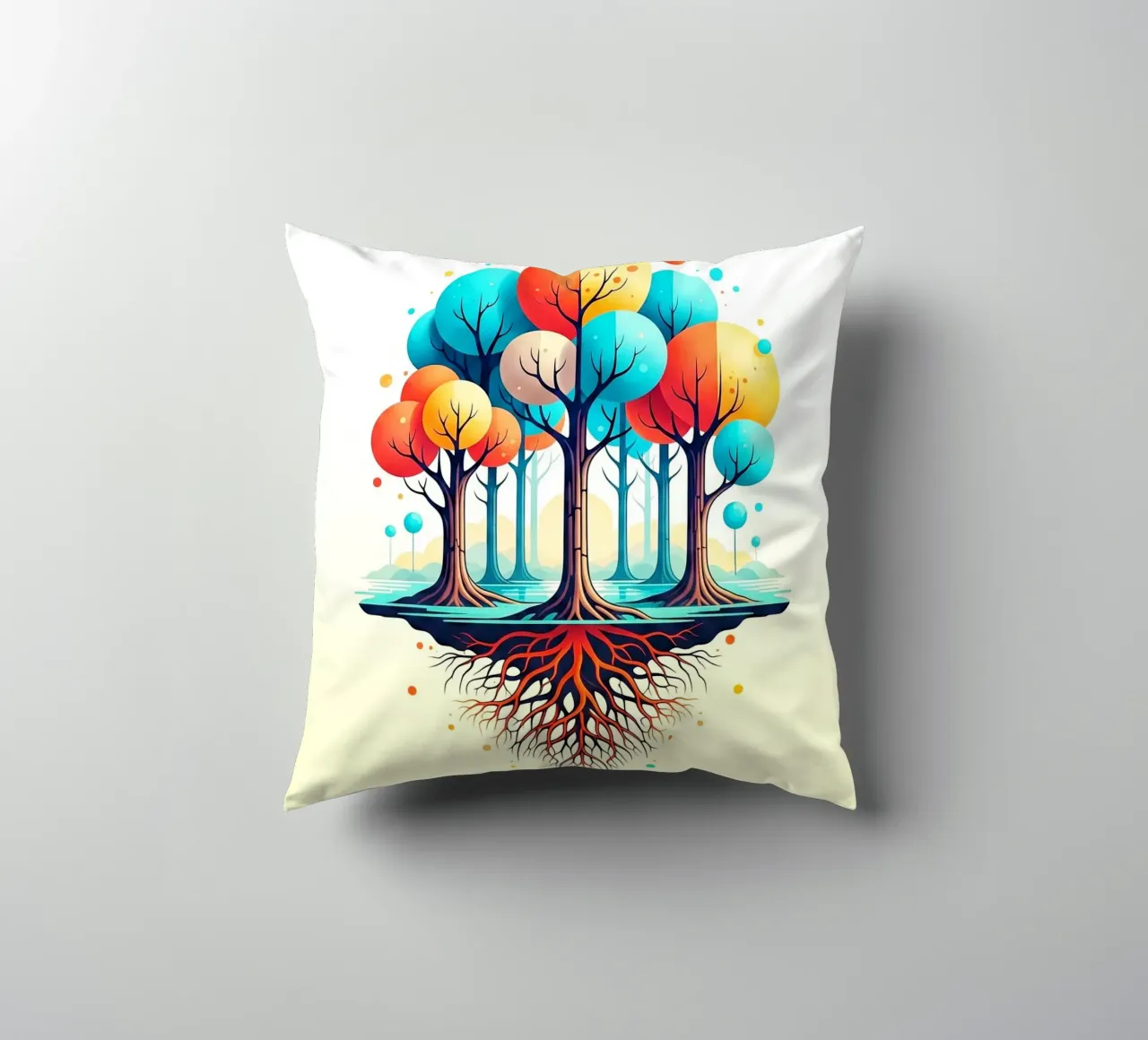 Forest #001: A Symphony of Connected Trees cuscino da Zen Design