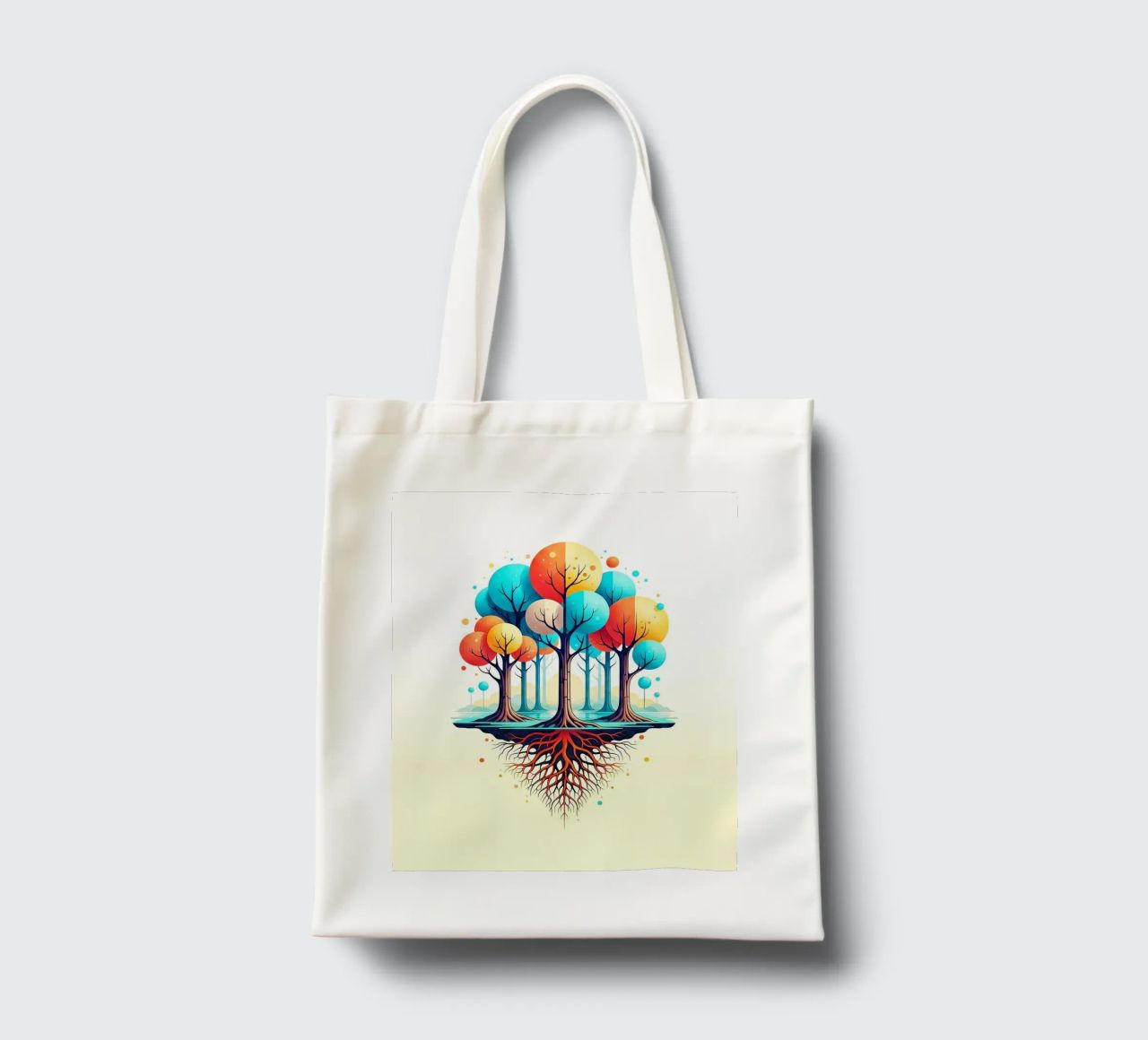 Forest #001: A Symphony of Connected Trees borsa in juta da Zen Design