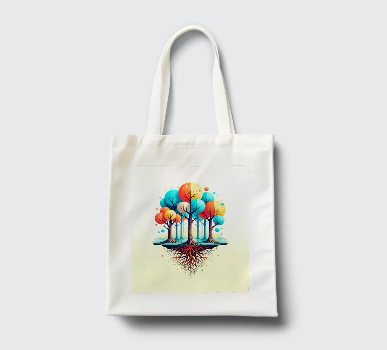 Forest #001: A Symphony of Connected Trees borsa in juta da Zen Design