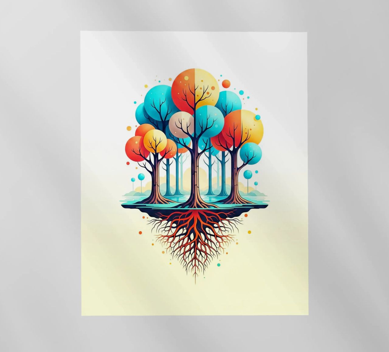 Forest #001: A Symphony of Connected Trees pellicola backlit da Zen Design