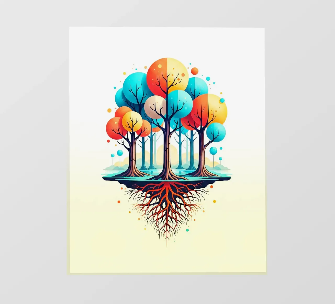 Forest #001: A Symphony of Connected Trees pellicola backlit da Zen Design