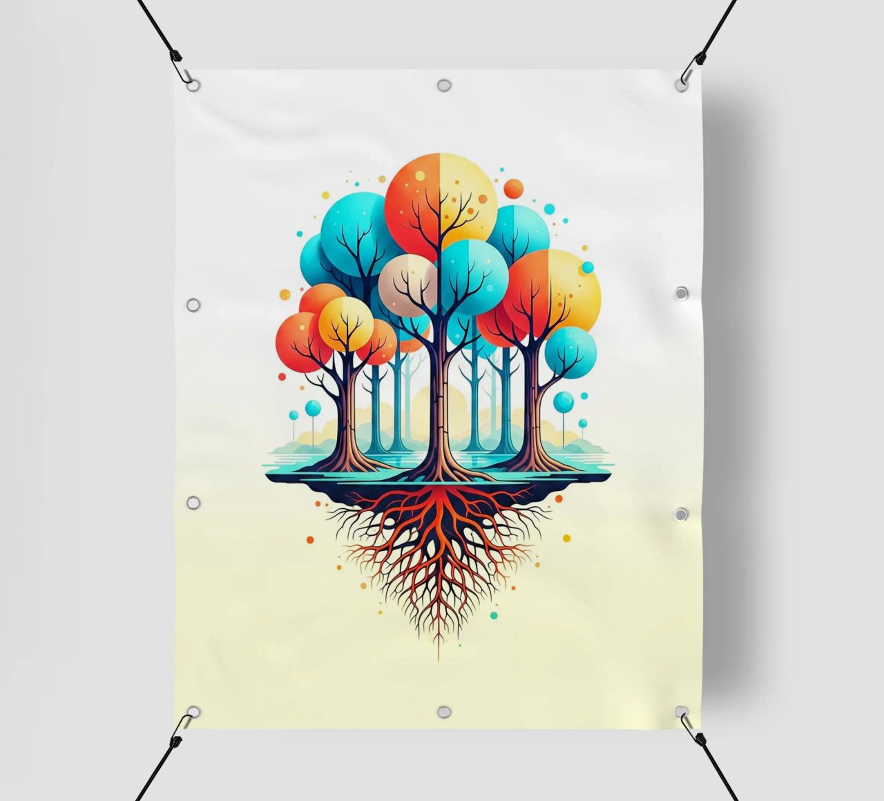 Forest #001: A Symphony of Connected Trees telo in pvc da Zen Design