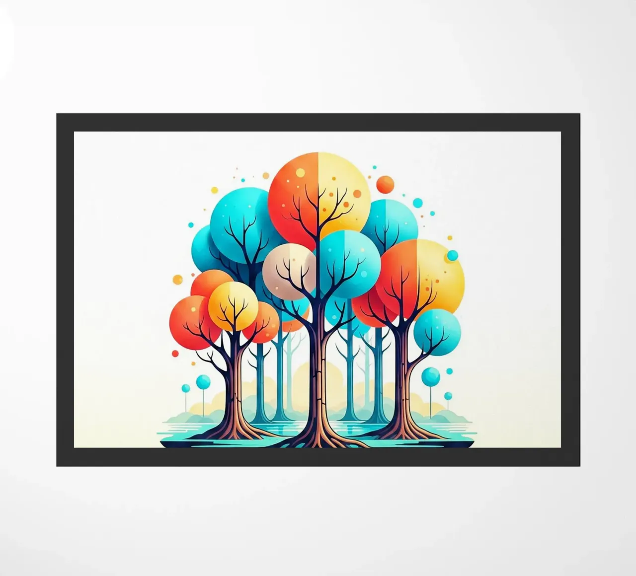 Forest #001: A Symphony of Connected Trees Fußmatte von Zen Design
