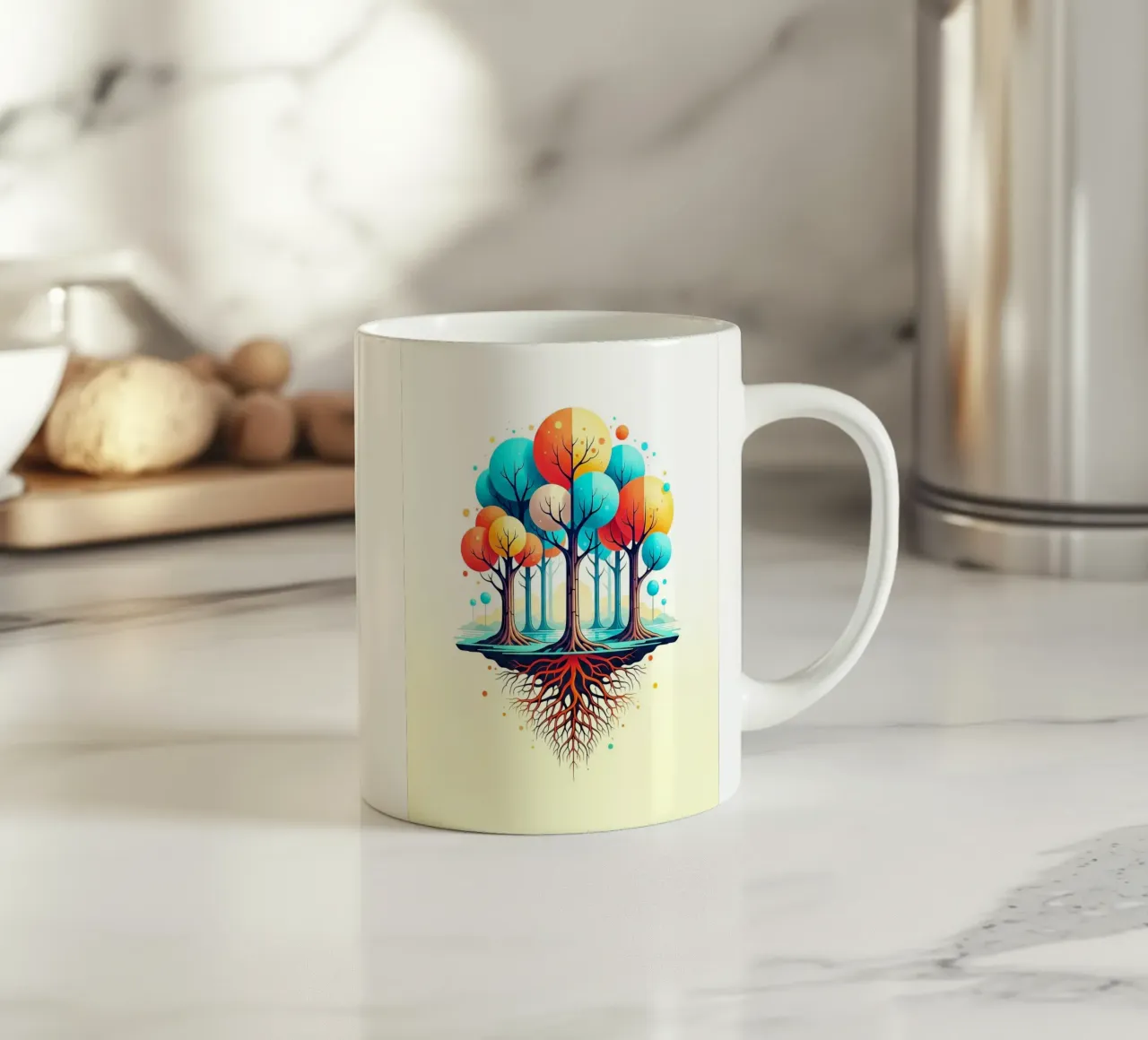 Forest #001: A Symphony of Connected Trees mug en céramique de Zen Design