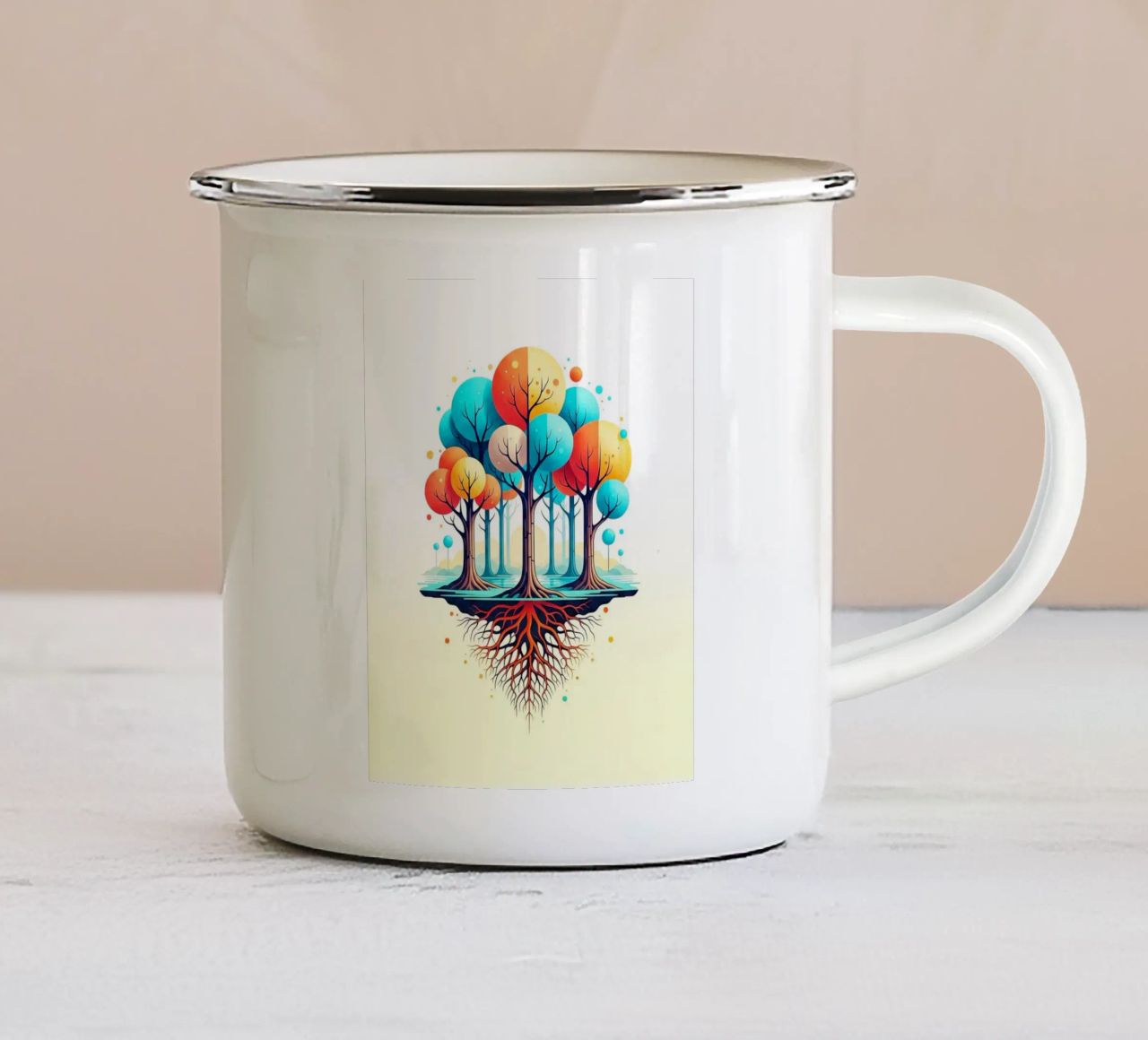 Forest #001: A Symphony of Connected Trees tazza in smalto da Zen Design