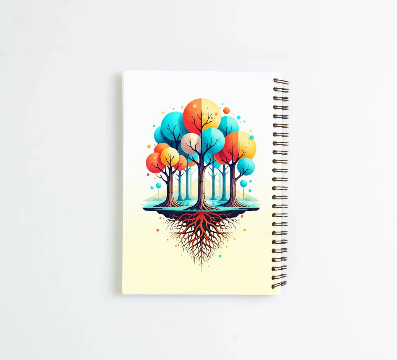 Forest #001: A Symphony of Connected Trees spiral notebook by Zen Design