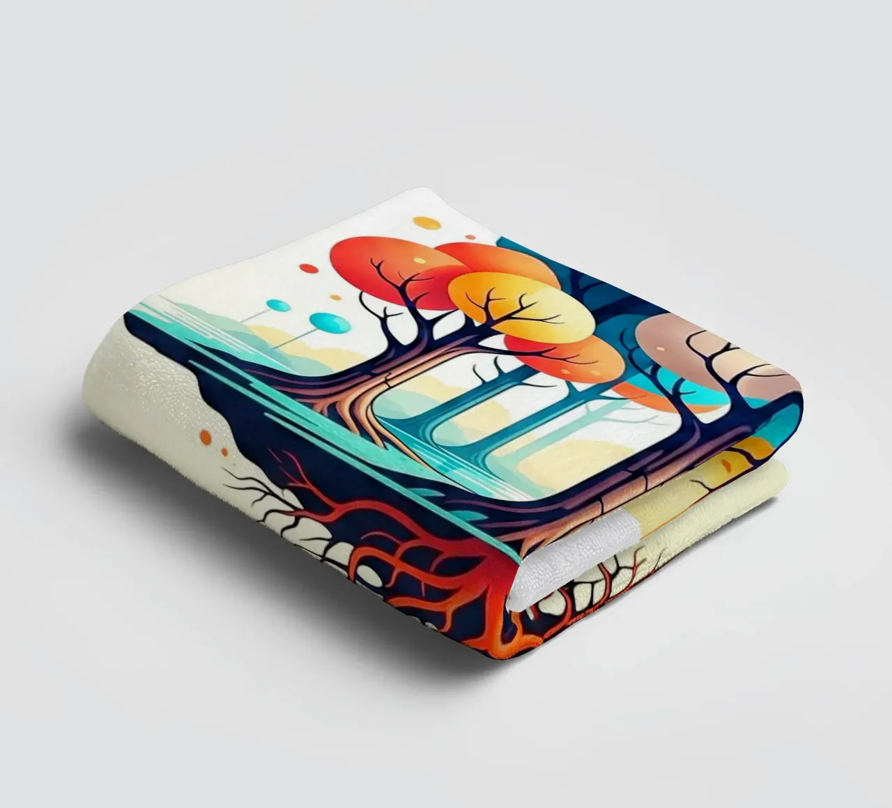 Forest #001: A Symphony of Connected Trees Handtuch von Zen Design