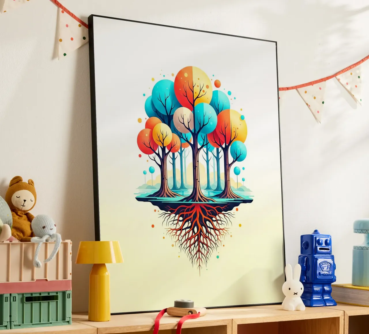 Forest #001: A Symphony of Connected Trees pannello forex da Zen Design