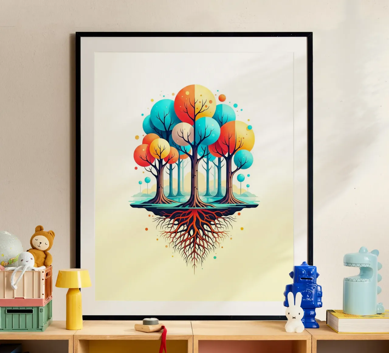 Forest #001: A Symphony of Connected Trees hahnemühle de Zen Design