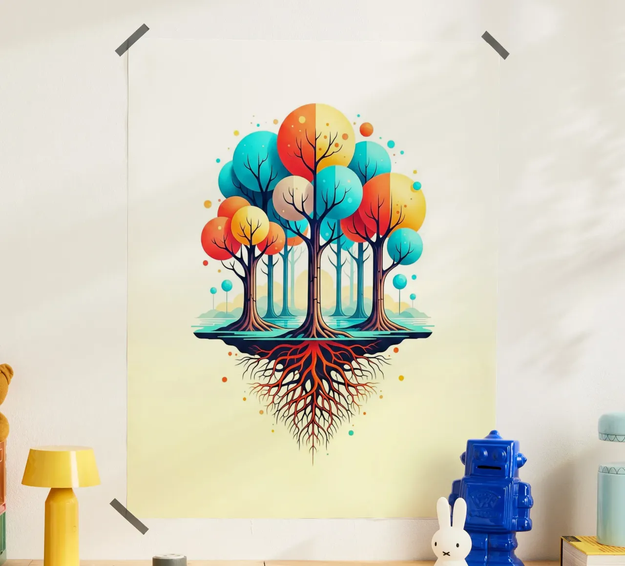 Forest #001: A Symphony of Connected Trees carta hahnemühle da Zen Design